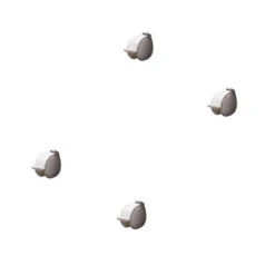 Jeu De 4 Roulettes à Frein Gris De Sauthon Baby's Sweet Home