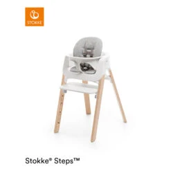 Chaise Steps™ Blanc / Naturel De Stokke® -Bébé Boutique 01005642 3