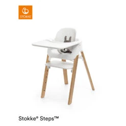 Chaise Steps™ Blanc / Naturel De Stokke® -Bébé Boutique 01005642 5