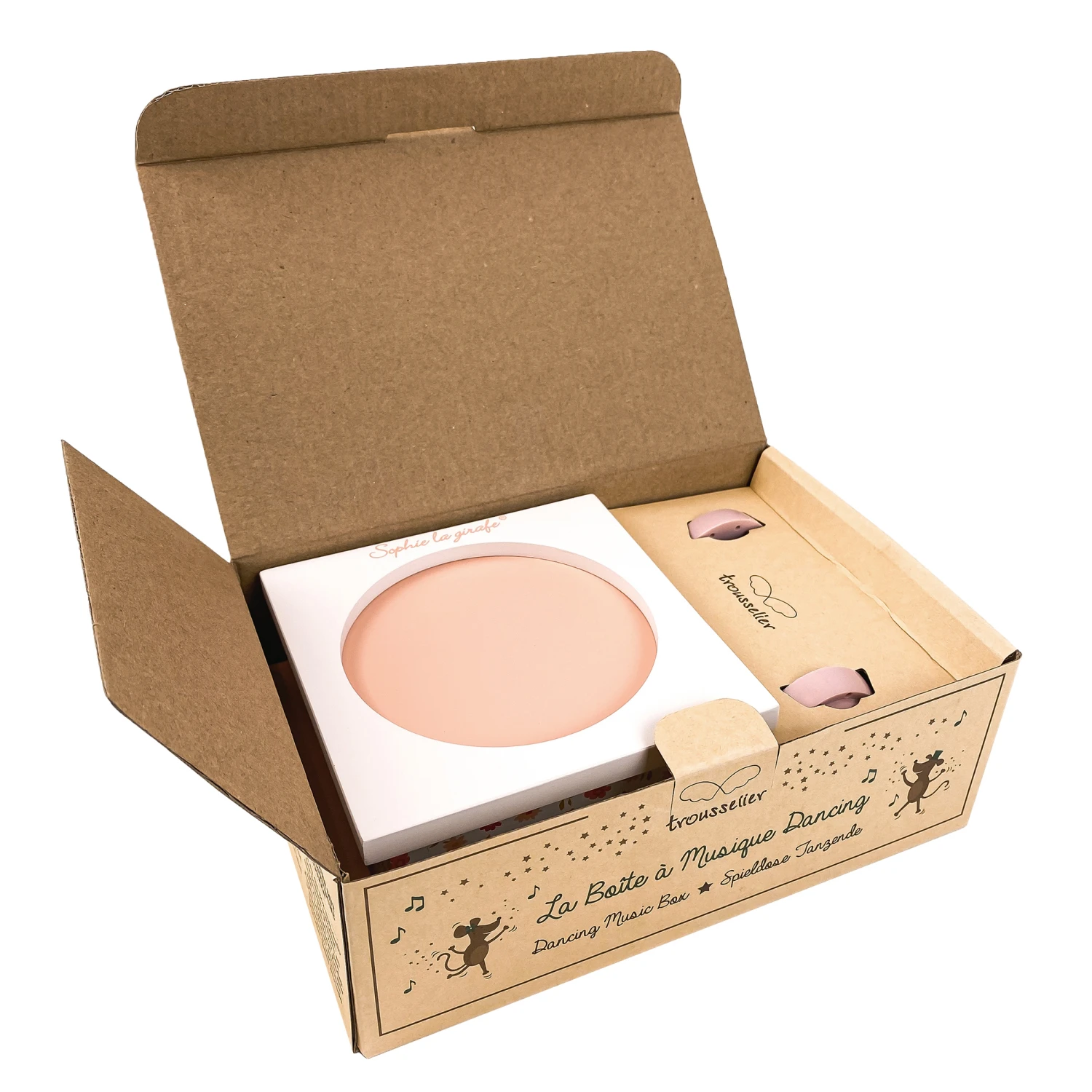 Boîte à Musique Sophie La Girafe Rose De Trousselier 3 Boîte à Musique Sophie La Girafe Rose De Trousselier – Image 3