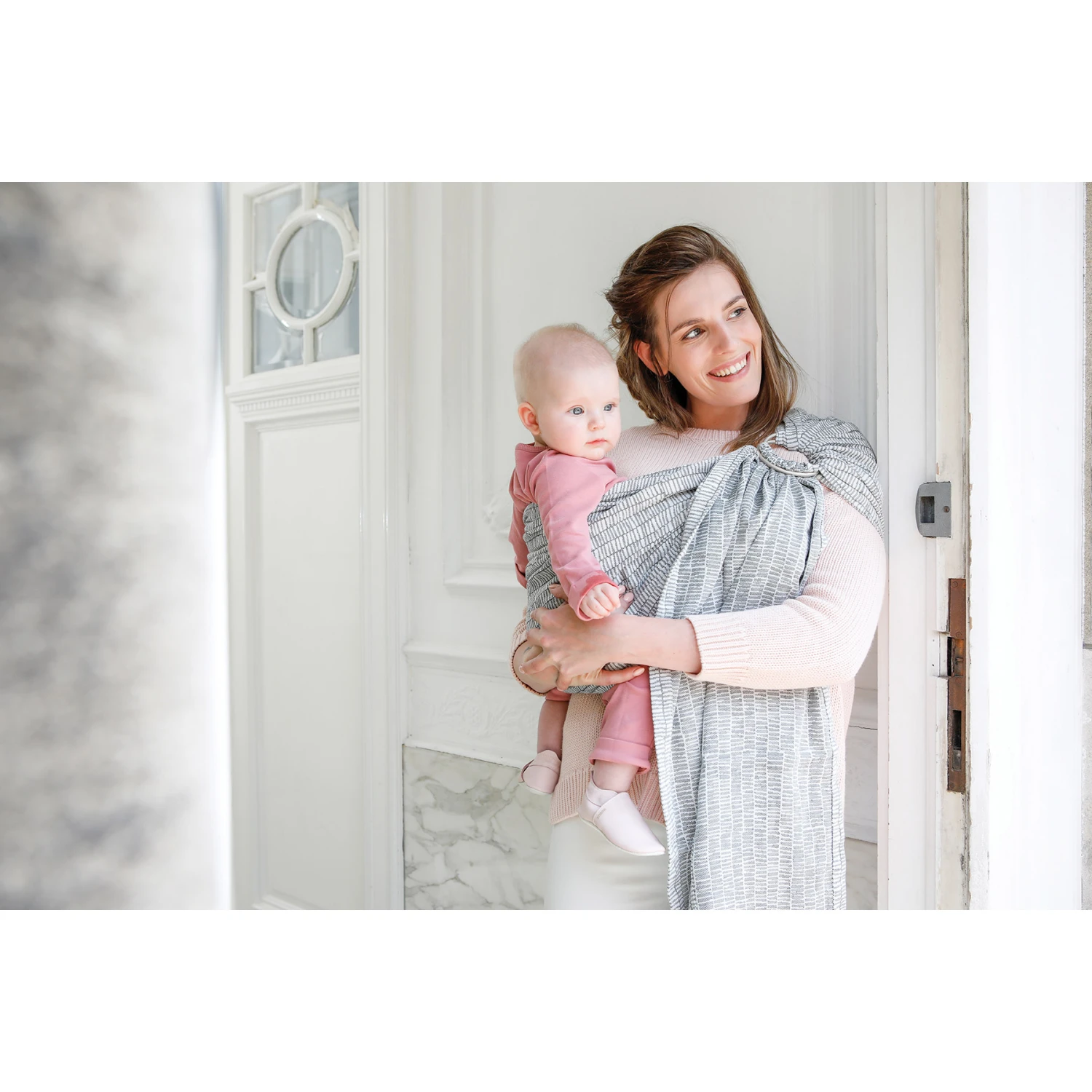 Écharpe De Portage Anneaux BB-Sling épaule Rembourrée Black Beans De Babylonia 2 Écharpe De Portage Anneaux BB-Sling épaule Rembourrée Black Beans De Babylonia – Image 2