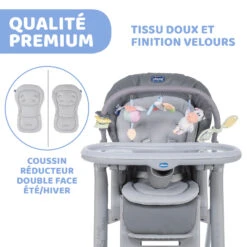 Chaise Haute Polly Magic Relax 4 Roues Graphite De Chicco -Bébé Boutique 01107881 6