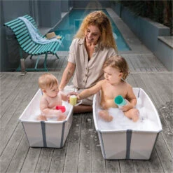Baignoire Flexi Bath™ XL Transparent Bleu De Stokke® -Bébé Boutique 01125189 5