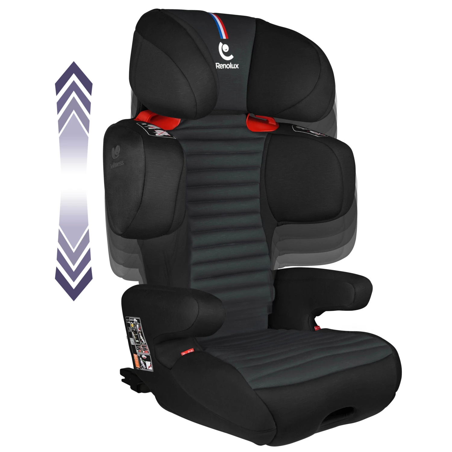 Renofix Groupe 2/3 Isofix Inclinable Softness® Carbon De Renolux 2 Renofix Groupe 2/3 Isofix Inclinable Softness® Carbon De Renolux – Image 2