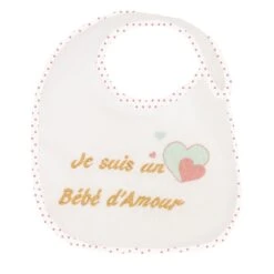 Lot De 7 Bavoirs Naissance Baby Love Fille De Trois Kilos Sept -Bébé Boutique 01141143 8