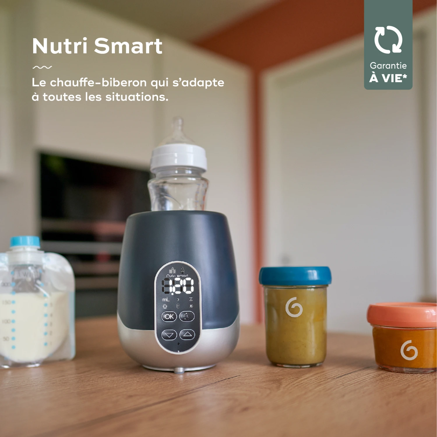 Chauffe-biberon Nutri Smart Bleu De Babymoov 2 Chauffe-biberon Nutri Smart Bleu De Babymoov – Image 2