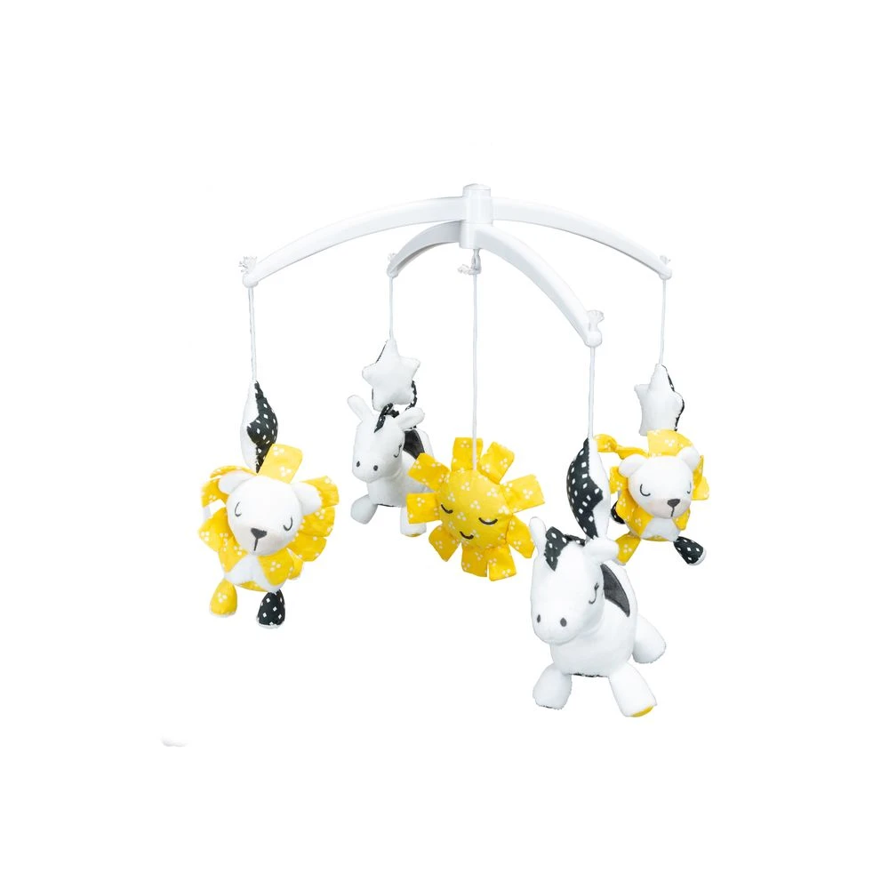 Pluche Et Pompon Mobile Musical Blanc/Jaune De Sauthon Baby's Sweet Home 2 Pluche Et Pompon Mobile Musical Blanc/Jaune De Sauthon Baby's Sweet Home – Image 2