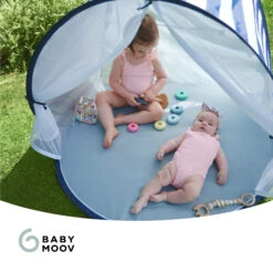 Tente Anti-UV Haute Protection 50+ Marinière Bleu De Babymoov -Bébé Boutique 01148352 8