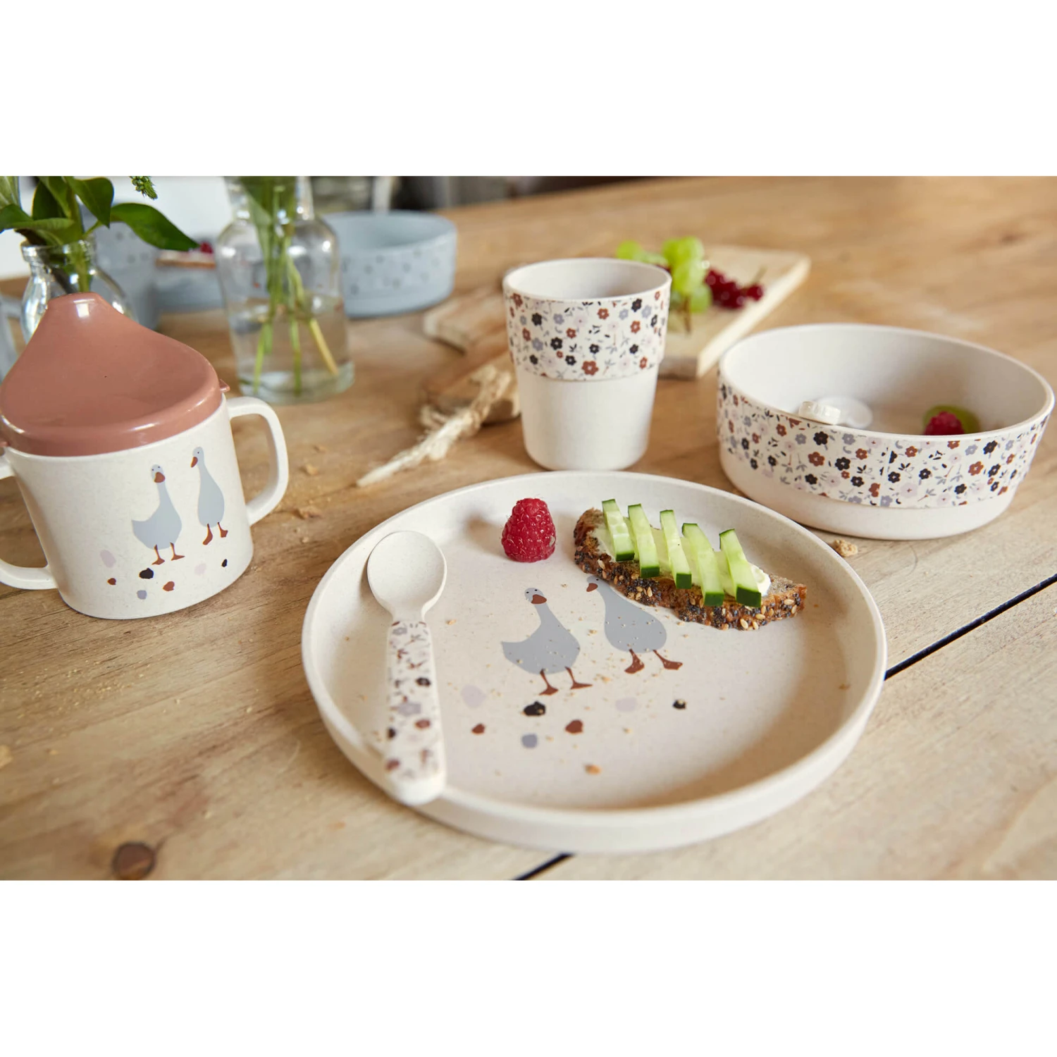 LÄSSIG Tiny Farmer Coffret Repas Enfant Mouton & Oie Nature De Lässig 2 LÄSSIG Tiny Farmer Coffret Repas Enfant Mouton & Oie Nature De Lässig – Image 2