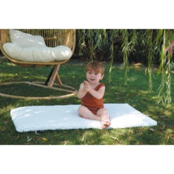 Matelas Bébé De Voyage Ocean Friendly Blanc/Bleu 60 X 120 Cm De Candide -Bébé Boutique 01150395 10