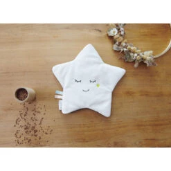 Mon étoile Relax Bouillotte Graines De Lin Blanc/Gris De Candide -Bébé Boutique 01151288 3