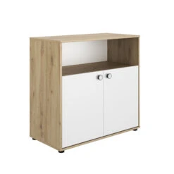 Commode 2 Portes Arthur Blanc/Chêne De Galipette -Bébé Boutique 01155905 3