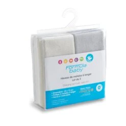 Lot De 2 Housse à Matelas à Langer Ecru/Perle De Formula Baby