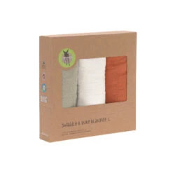 LÄSSIG Lange Mousseline 3 Pièces Rouille/Olive/Blanc 85 X 85 Cm De Lässig -Bébé Boutique 01167705 3