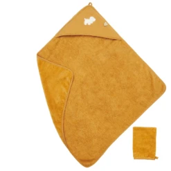 Charlie Cape De Bain Et Gant Caramel De Nattou