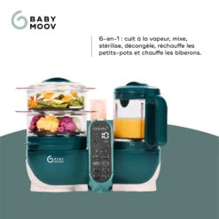 Nutribaby(+) Robot Multifonctions Bébé 6 En 1 Opal Green De Babymoov -Bébé Boutique 01170551 3