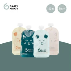 Lot De 20 Gourdes Réutilisables Isy Pouches 150 Ml De Babymoov 8 Lot De 20 Gourdes Réutilisables Isy Pouches 150 Ml De Babymoov -Bébé Boutique 01172518 3