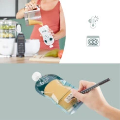 Lot De 20 Gourdes Réutilisables Isy Pouches 150 Ml De Babymoov 9 Lot De 20 Gourdes Réutilisables Isy Pouches 150 Ml De Babymoov -Bébé Boutique 01172518 4