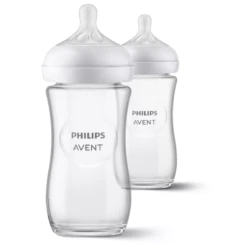 Lot De 2 Biberons Natural En Verre 3.0 240 Ml De Philips AVENT