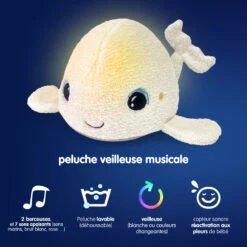 Peluche Veilleuse Béluga De Pabobo -Bébé Boutique 01173295 7