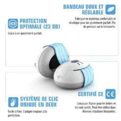 Casque Anti-bruit Muffy Baby Blue De Alpine -Bébé Boutique 10010003 5 4