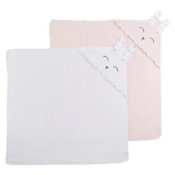 Cape De Bain Lapin Câlin Rose Primrose De P'tit Bisou -Bébé Boutique 10525187 1 1