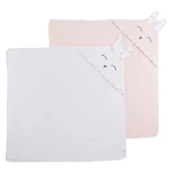 Cape De Bain Lapin Câlin Blanc Talc De P'tit Bisou -Bébé Boutique 10525187 1