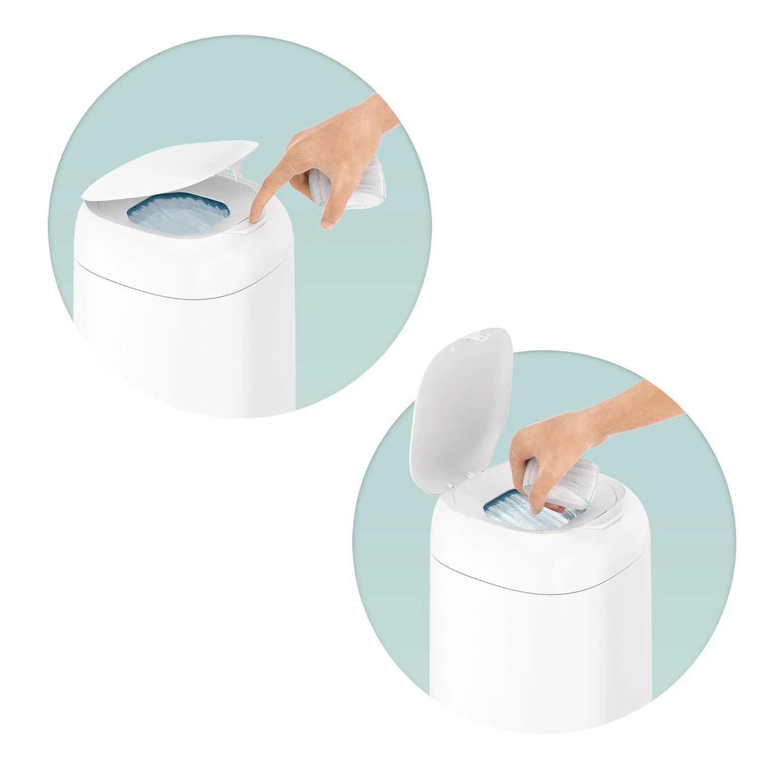 Poubelle à Couches Dress Up Laquée Blanc De Angelcare 10 Poubelle à Couches Dress Up Laquée Blanc De Angelcare – Image 10